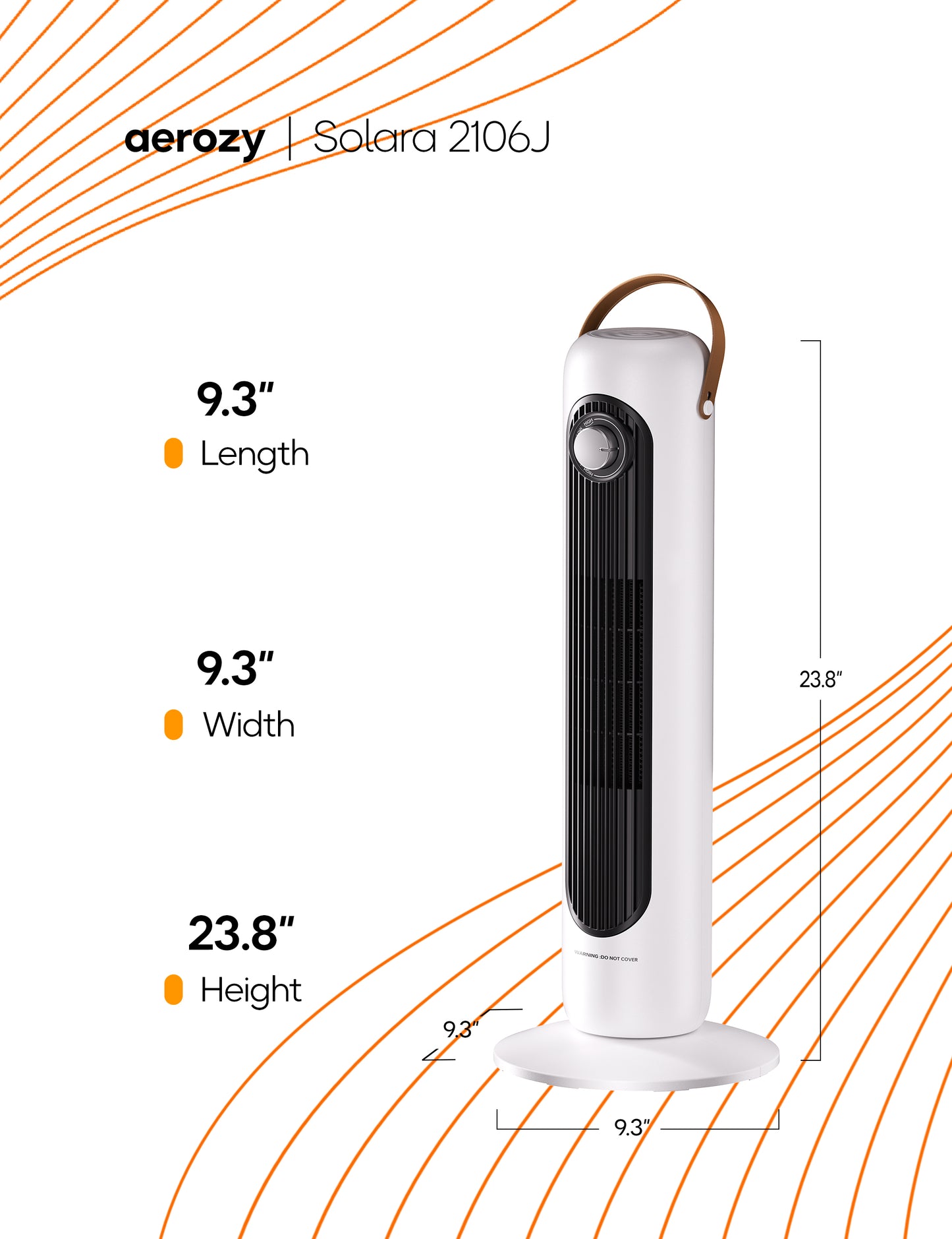 Electric Space Heater for Indoor Use, 24" Portable 1500W Heater with Overheat and Tip-Over Protection, 80° Oscillation, 1s Instant Heating Heater for Office, Bedroom, White