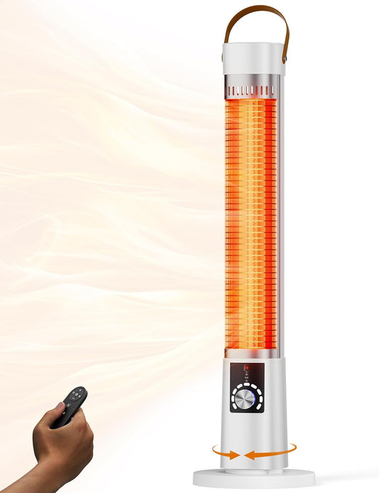 Patio Heater, 9 Heat Setting, 60-Degree Oscillation, 9-Hour Timer, Portable A - 8