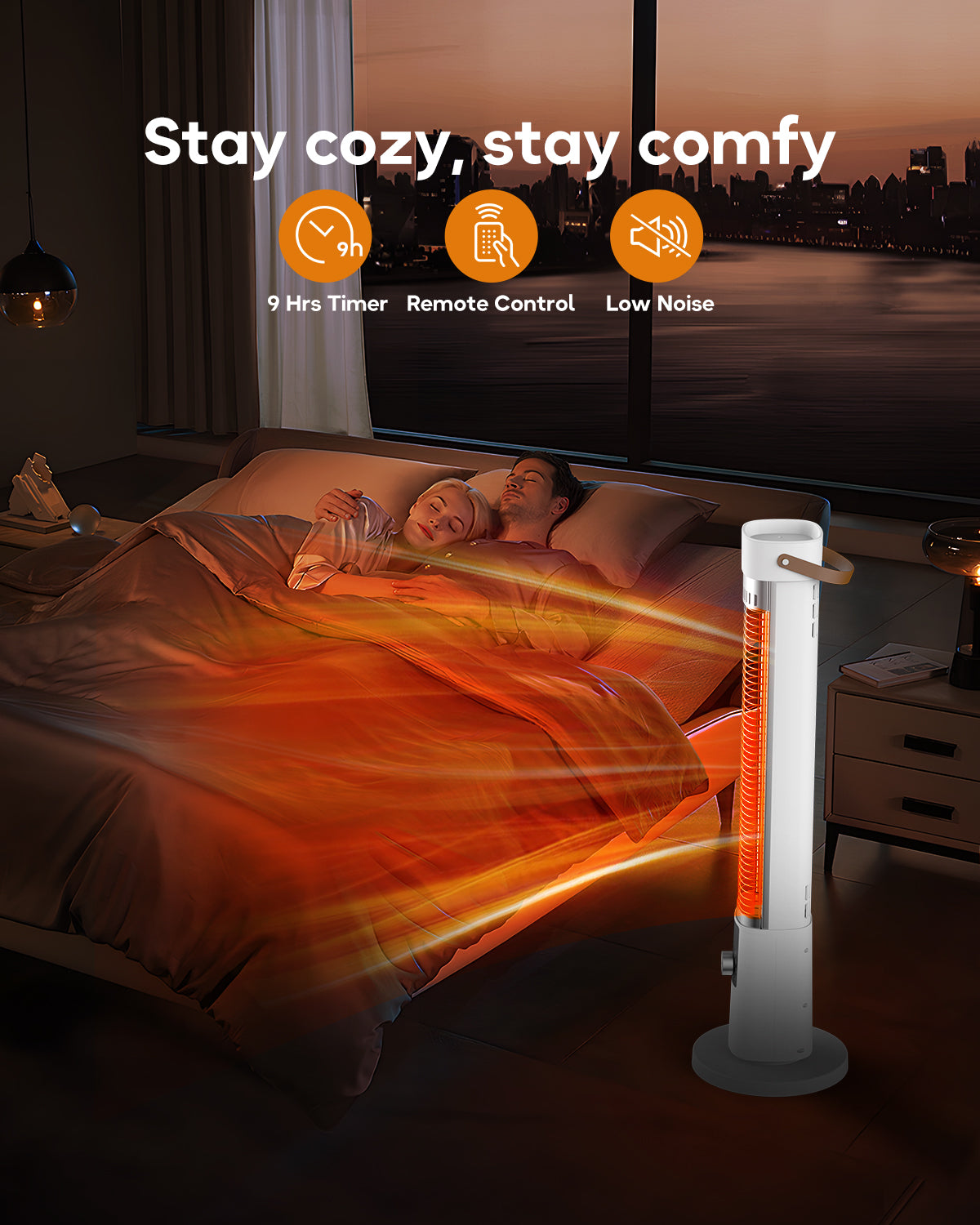 Aerozy Solara SH03 Patio Heater for Outdoor Use, White