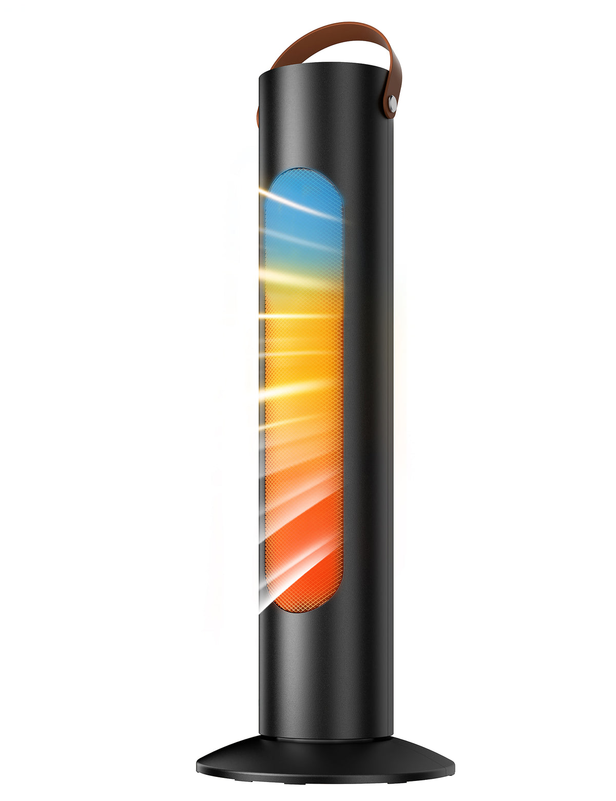 25" Space Heaters for Indoor Use, 1500W, 2 Heating & Fan Mode, Quiet 2-IN-1 Tower Heater and Fan Combo, 2S Instant Heating, 70°Oscillation, Quiet, 6 Safety Protections, for Bedroom Office black
