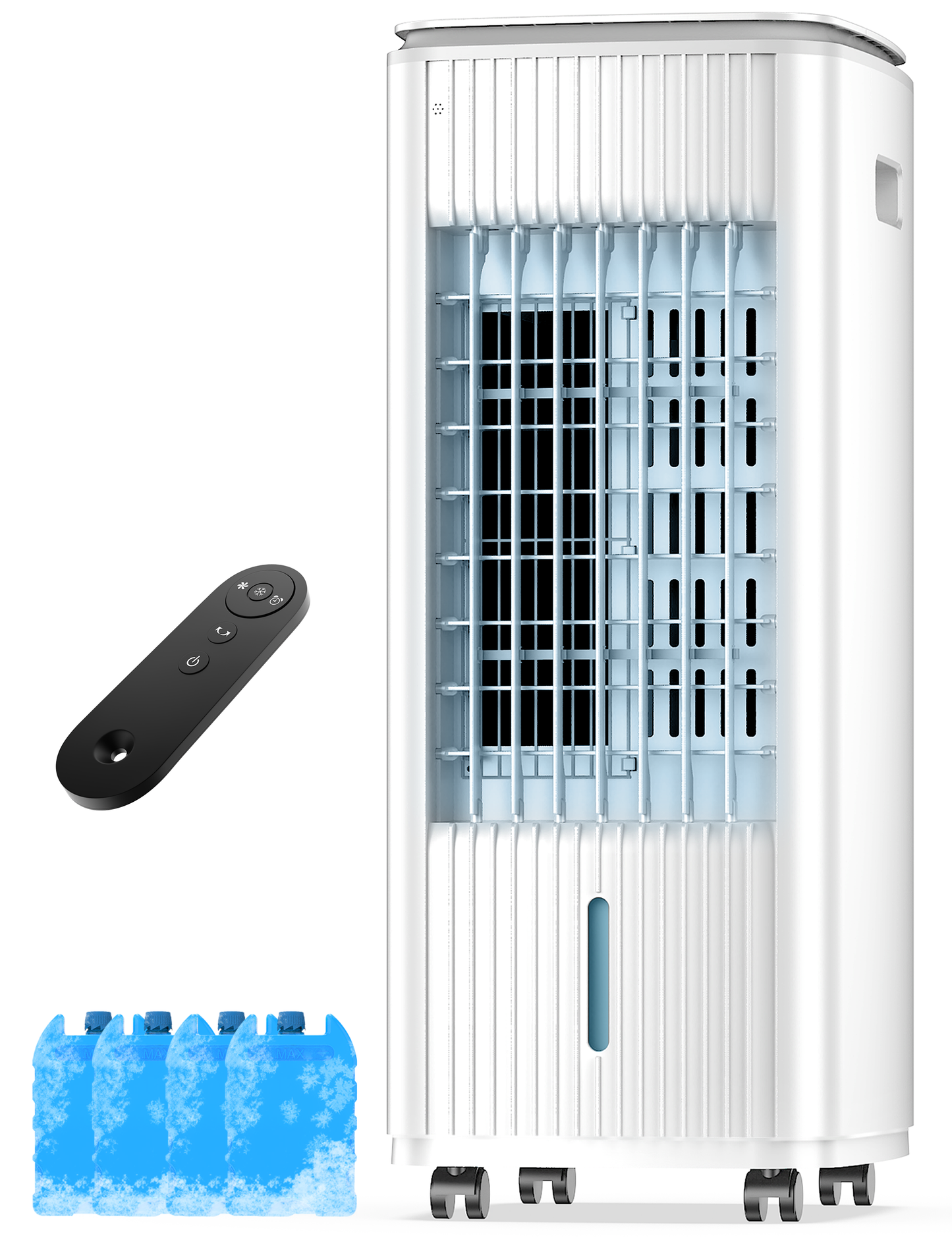 Windowless Portable Air Conditioner, 3-In-1 Evaporative Air Cooler for Room No Window Needed, 4 Ice Packs, 7H Timer, 70° Oscillation Swamp Cooler Fan, Ventless Portable Ac Unit for Office White-6
