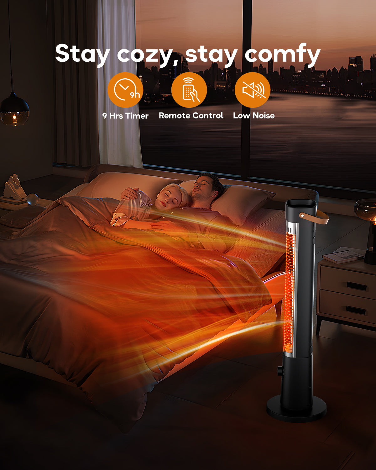Aerozy Solara SH03 Patio Heater for Outdoor Use, Black