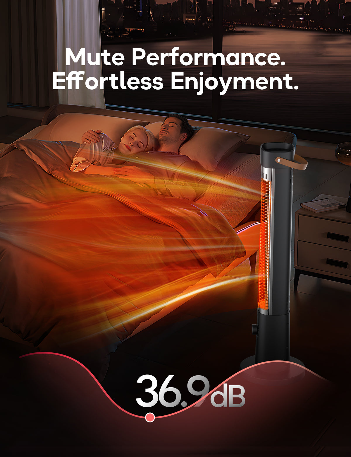 Patio Heater for Outdoor Use, Infrared Electric Outdoor Heater, 1500W Instant Heating, 60-Degree Oscillation, 9 Heat Levels, 9H Timer, Remote, for Garage, Backyard, Large Room, Indoor, 32.4", Black