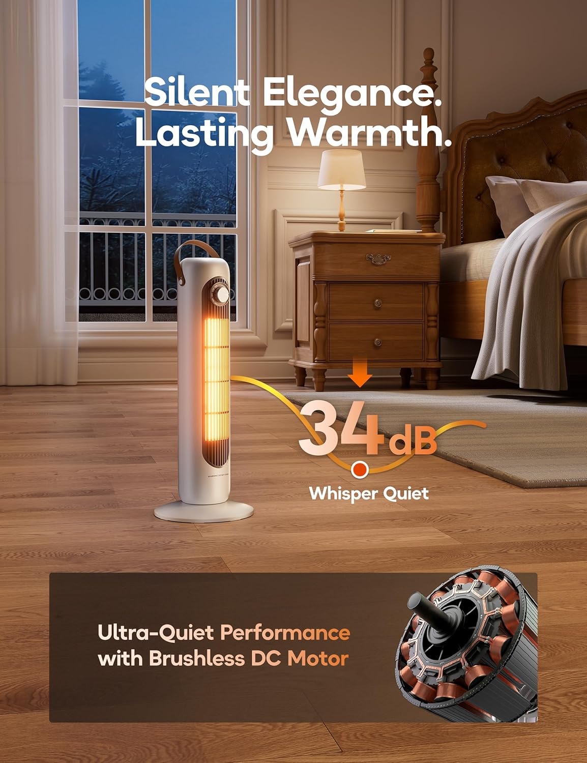 Space Heater, 9 Heat Setting, 9-Hour Timer, Portable A - 7