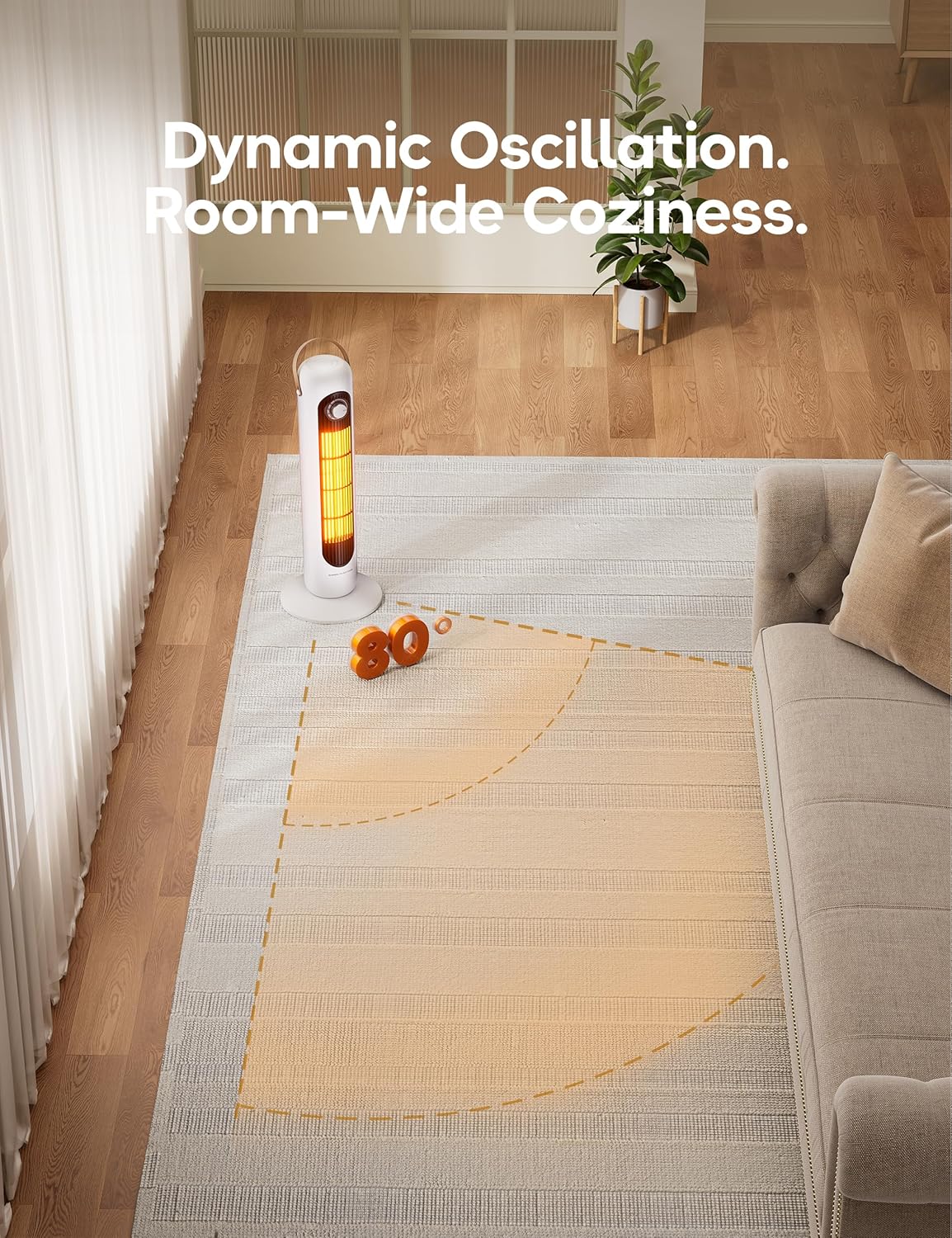 Space Heater, 9 Heat Setting, 9-Hour Timer, Portable A - 7