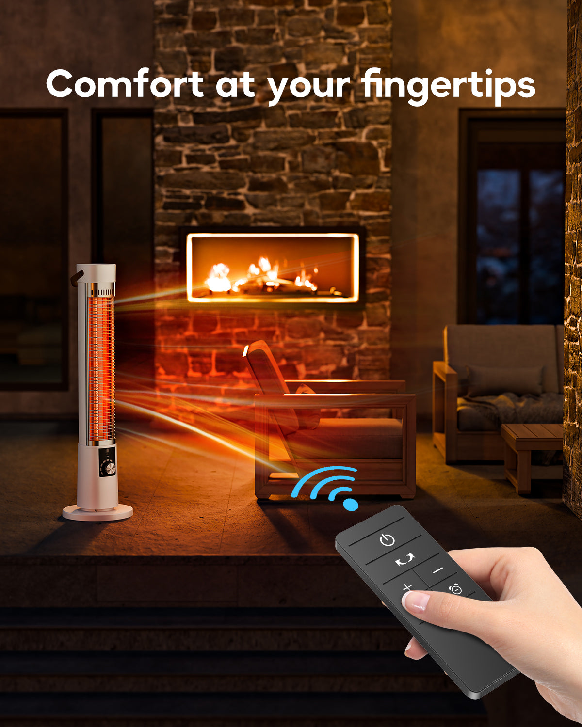 Aerozy Solara SH03 Patio Heater for Outdoor Use, White