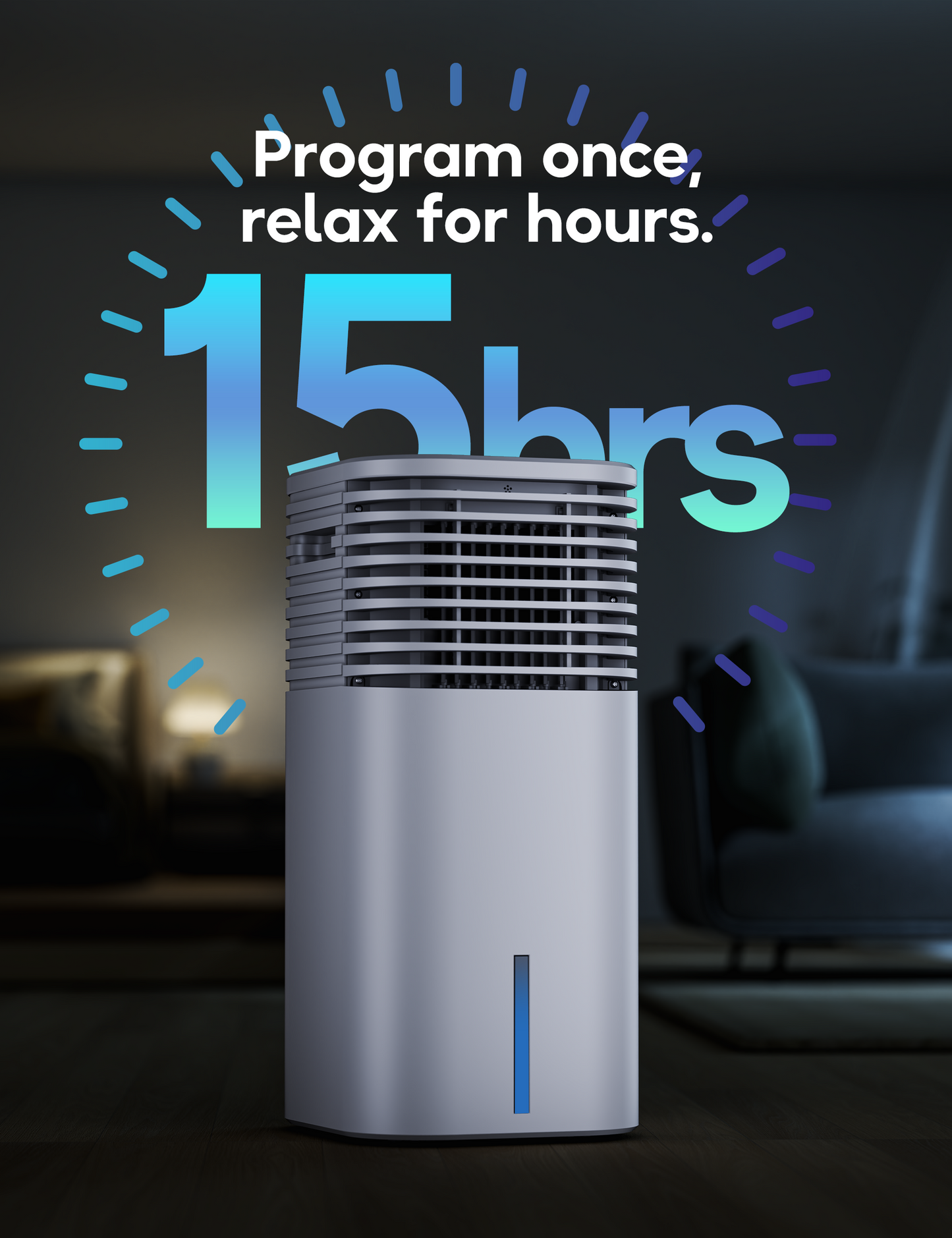 Windowless Portable Air Conditioner, 24.6" Small Evaporative Air Cooler for Room No Window, 3-Speed Settings, 4 Modes, 7H Timer, Remote Control, 4 Ice Packs, Quiet AC Unit for Bedroom