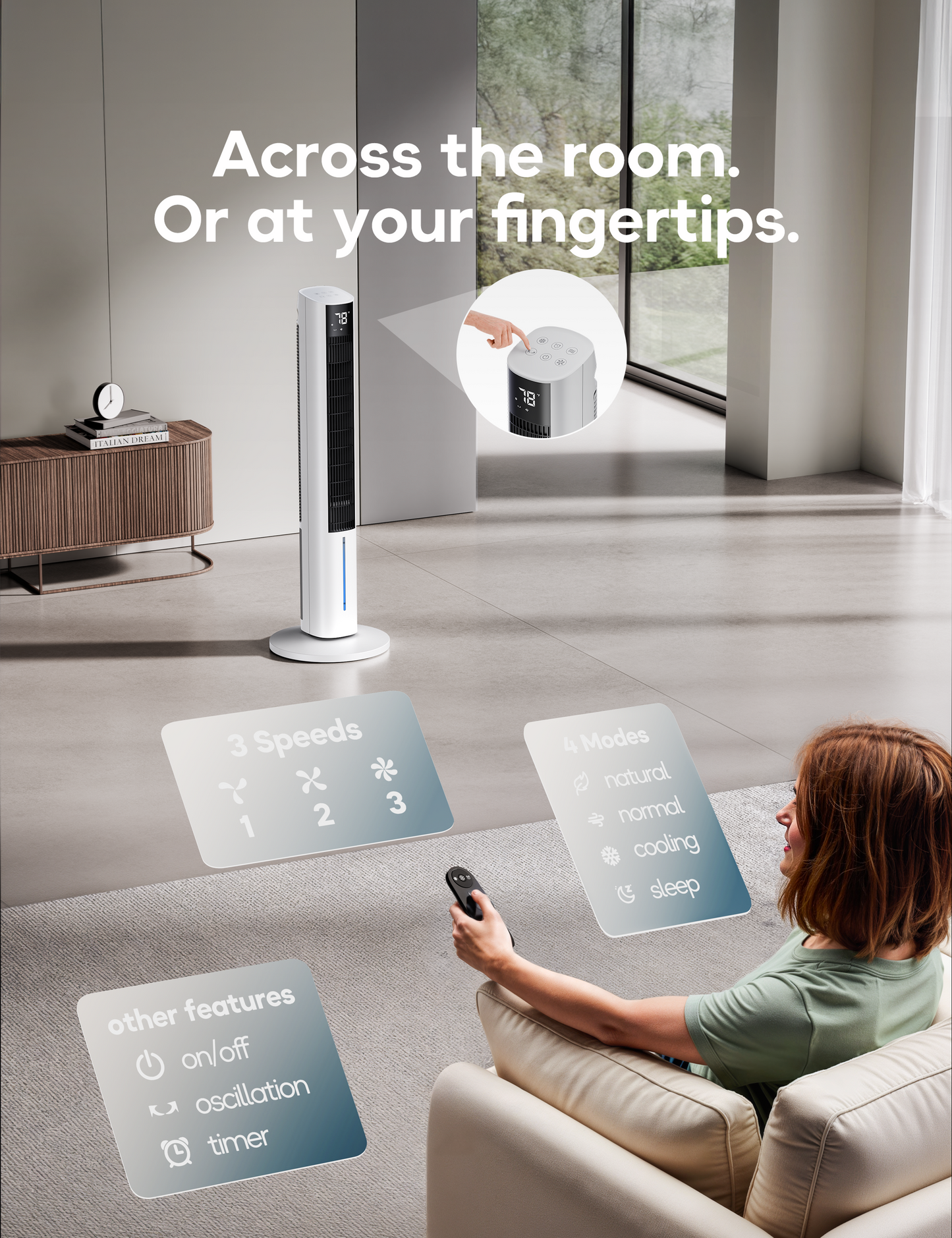 Windowless Portable Air Conditioner, 45.5" Evaporative Cooler with Remote for Room No Window, Digital Display, 12H Timer, Quiet Cooling Fan for Bedroom and Indoor Use