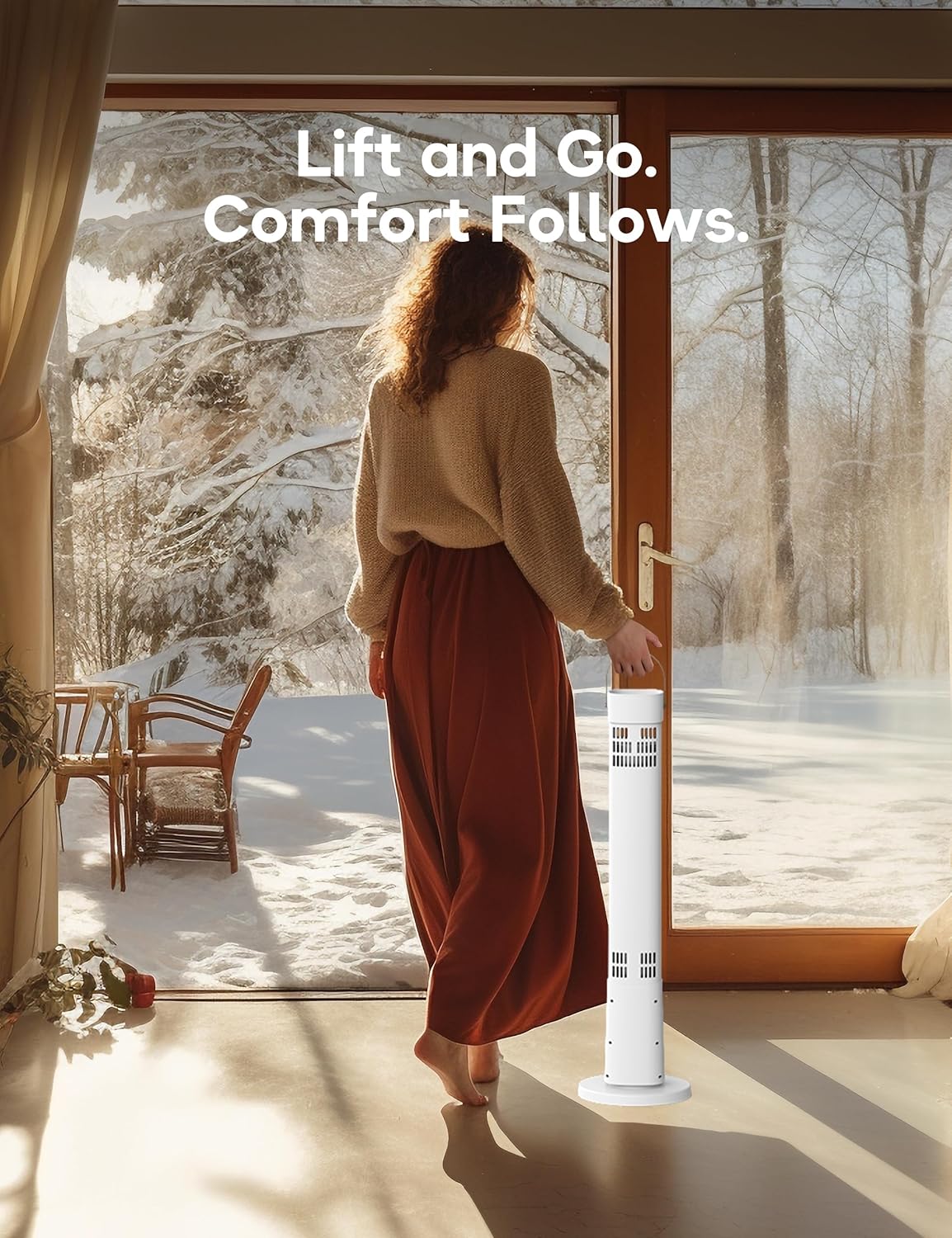 Patio Heater, 9 Heat Setting, 60-Degree Oscillation, 9-Hour Timer, Portable A - 8