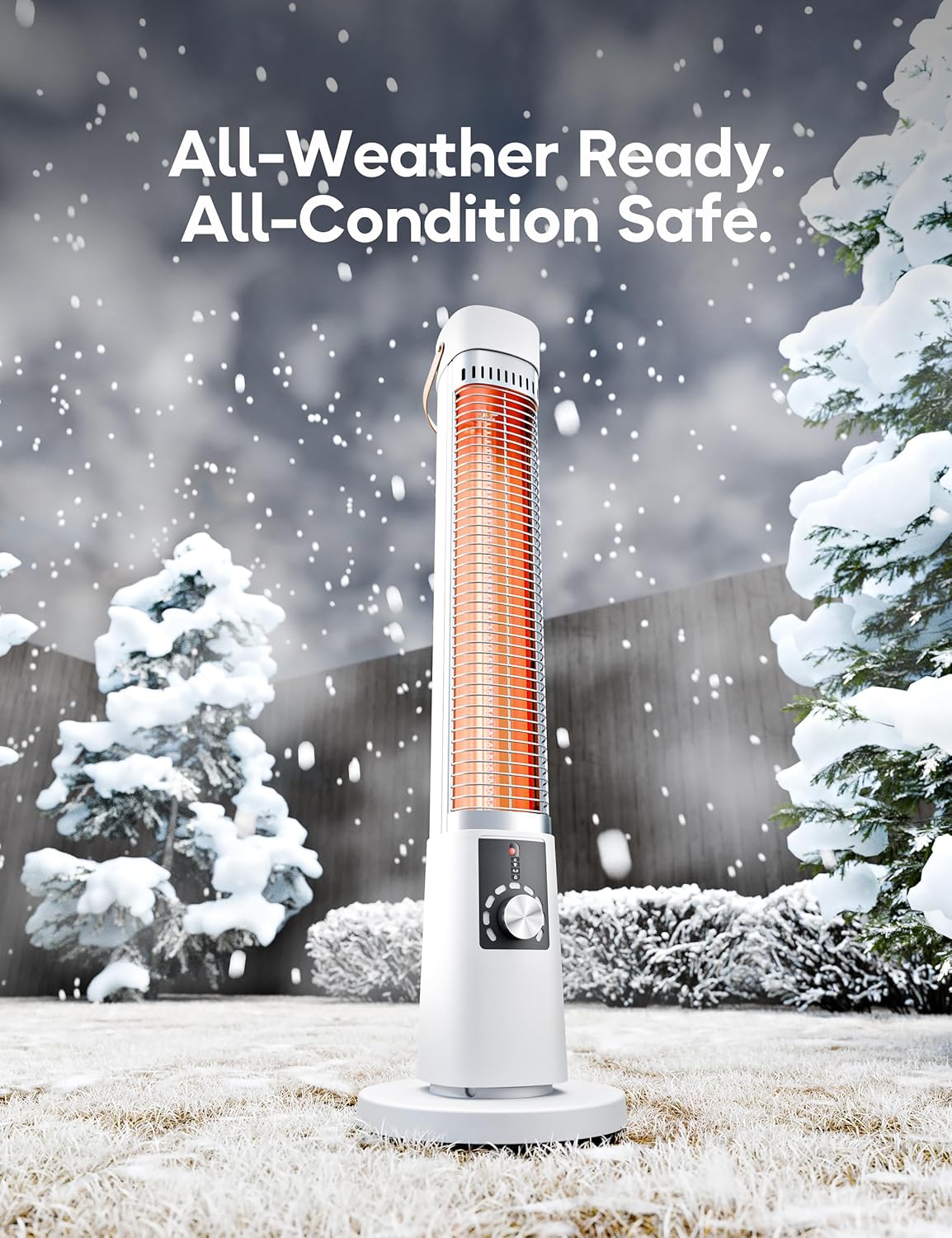 Patio Heater, 9 Heat Setting, 60-Degree Oscillation, 9-Hour Timer, Portable A - 8