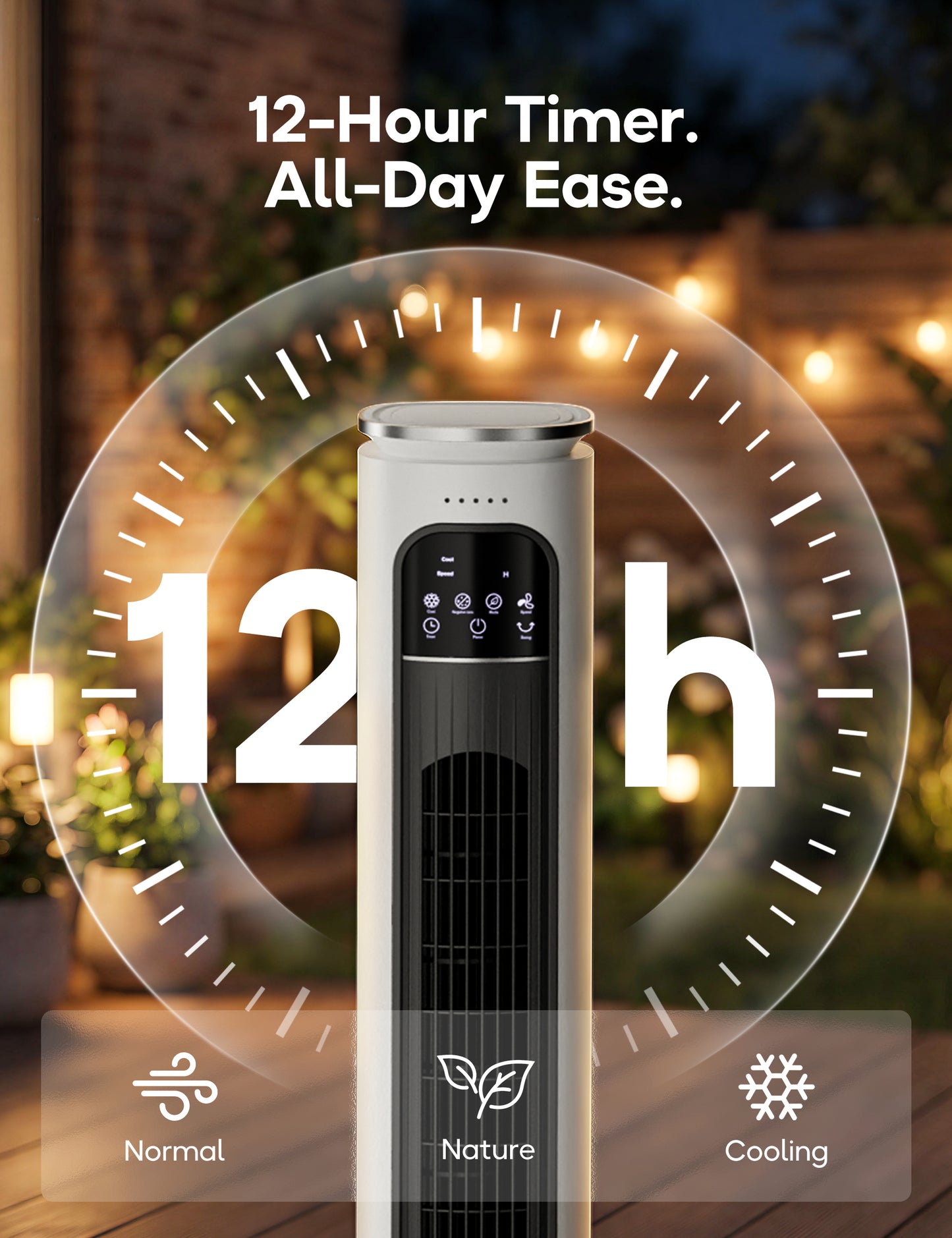 Windowless Portable Air Conditioner, 37" Ventless Evaporative Air Cooler with Remote, Quiet Swamp Cooler, Ductless Tower Fan, Ac Unit for Home, Room, Office, 12H Timer, 4 Ice Packs, Ivory