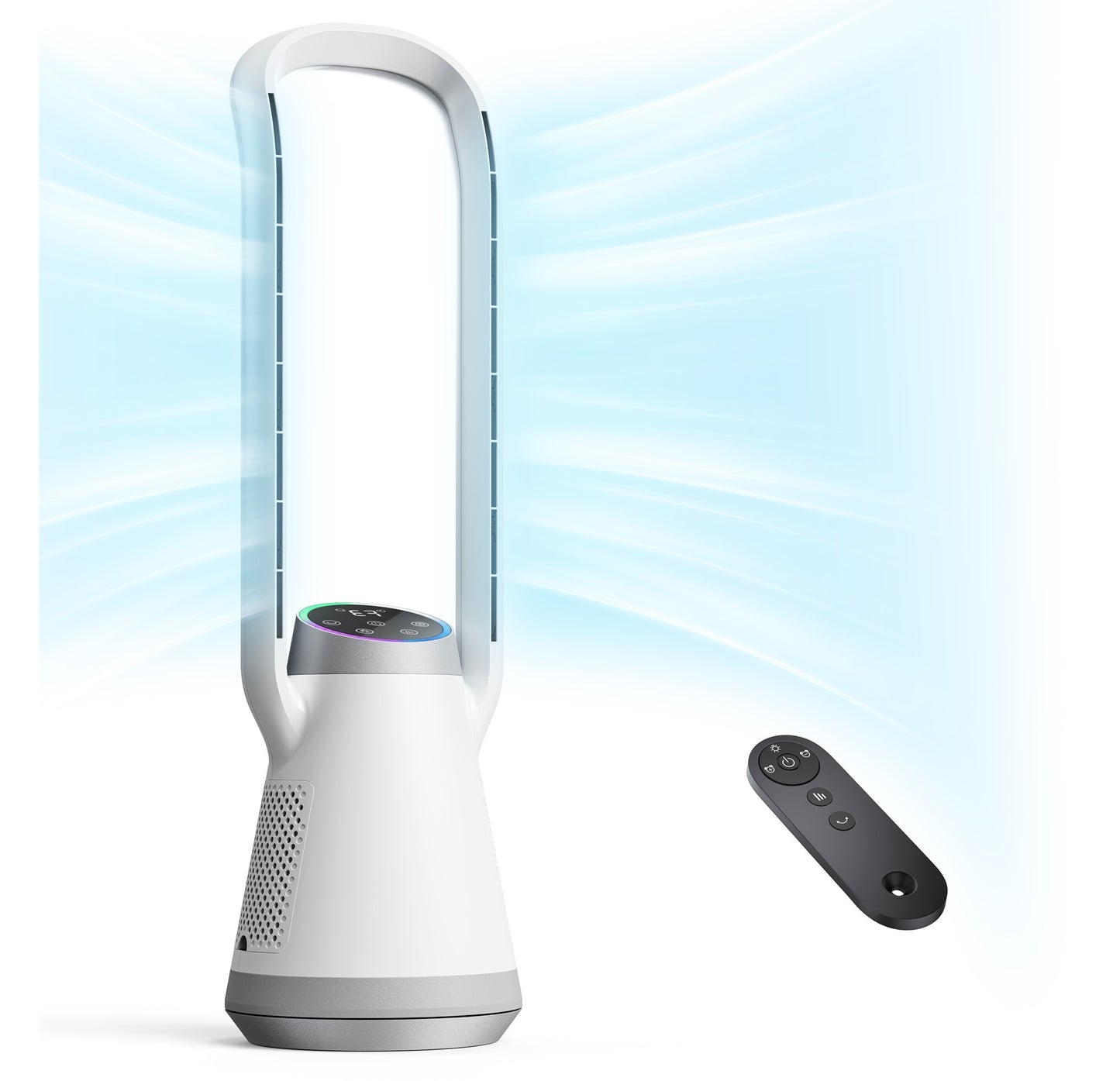 Bladeless Tower Fan for Bedroom, 70° Oscillating & 12H Timer
